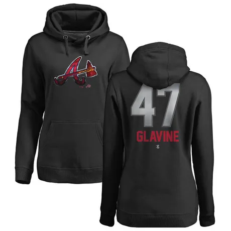 Women's Tom Glavine Black Midnight Mascot Pullover Hoodie