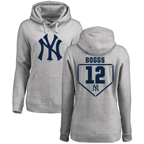 Women's Wade Boggs Gray RBI Pullover HoodieHeathered