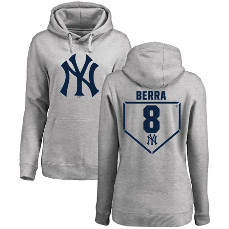 Women's Yogi Berra Gray RBI Pullover HoodieHeathered