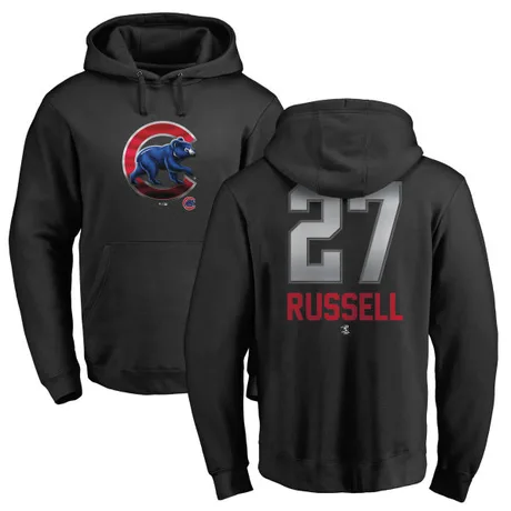 Youth Addison Russell Black Midnight Mascot Pullover Hoodie