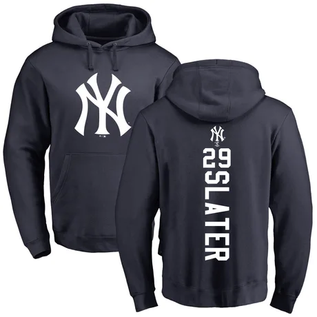 Youth Austin Slater Navy Backer Pullover Hoodie