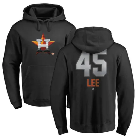 Youth Carlos Lee Black Midnight Mascot Pullover Hoodie