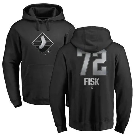 Youth Carlton Fisk Black Midnight Mascot Pullover Hoodie