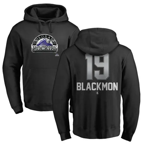 Youth Charlie Blackmon Black Midnight Mascot Pullover Hoodie