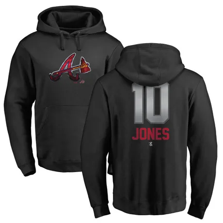 Youth Chipper Jones Black Midnight Mascot Pullover Hoodie