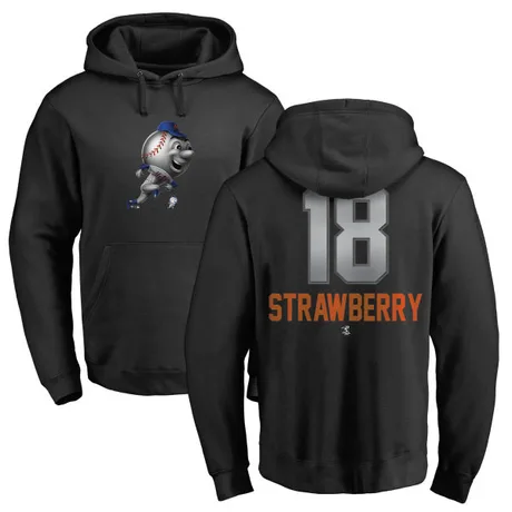 Youth Darryl Strawberry Black Midnight Mascot Pullover Hoodie