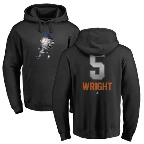 Youth David Wright Black Midnight Mascot Pullover Hoodie