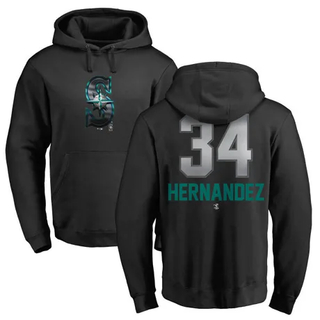Youth Felix Hernandez Black Midnight Mascot Pullover Hoodie