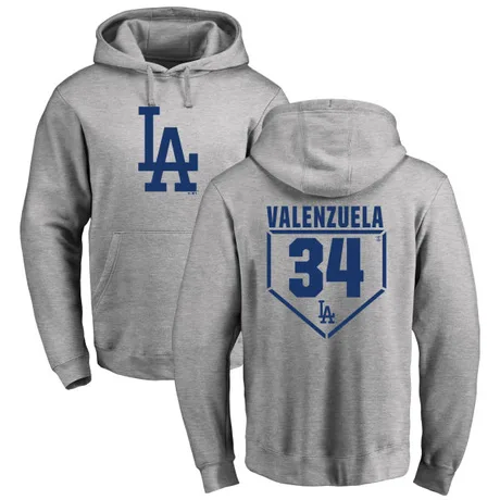 Youth Fernando Valenzuela Gray RBI Pullover HoodieHeathered