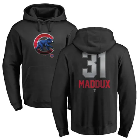 Youth Greg Maddux Black Midnight Mascot Pullover Hoodie