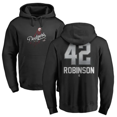 Youth Jackie Robinson Black Midnight Mascot Pullover Hoodie