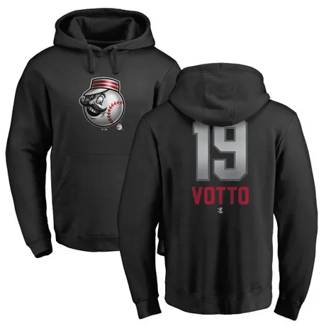 Youth Joey Votto Black Midnight Mascot Pullover Hoodie
