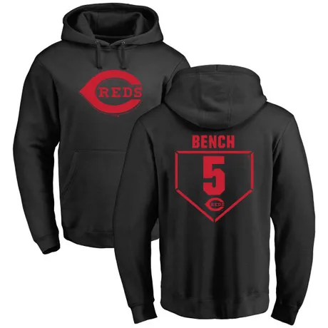 Youth Johnny Bench Black RBI Pullover Hoodie