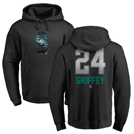 Youth Ken Griffey Black Midnight Mascot Pullover Hoodie