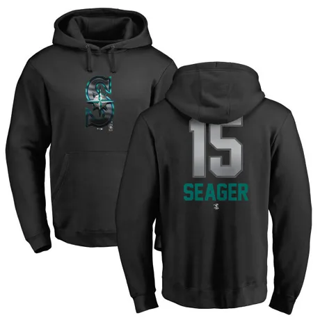 Youth Kyle Seager Black Midnight Mascot Pullover Hoodie