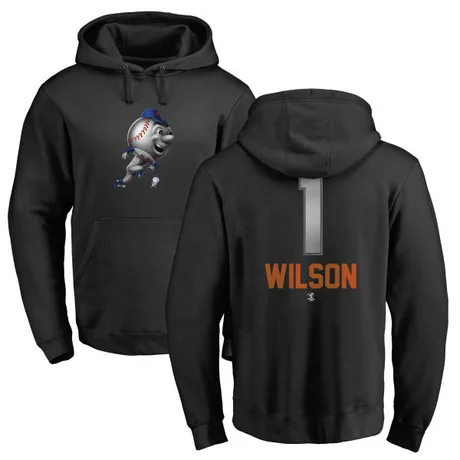Youth Mookie Wilson Black Midnight Mascot Pullover Hoodie