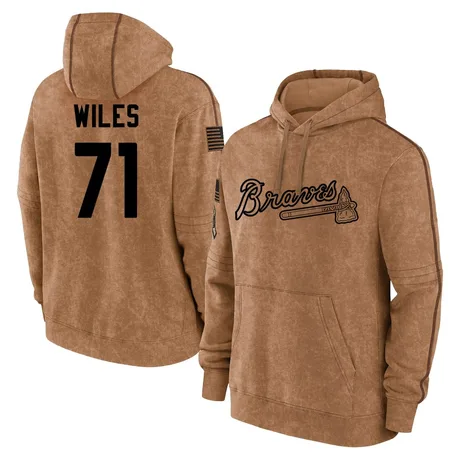 Youth Nathan Wiles Brown 2023 Salute to Service Club Pullover Hoodie