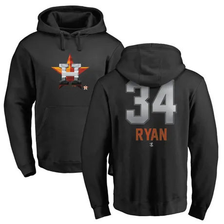 Youth Nolan Ryan Black Midnight Mascot Pullover Hoodie