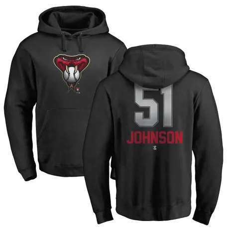 Youth Randy Johnson Black Midnight Mascot Pullover Hoodie