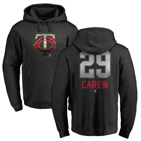 Youth Rod Carew Black Midnight Mascot Pullover Hoodie