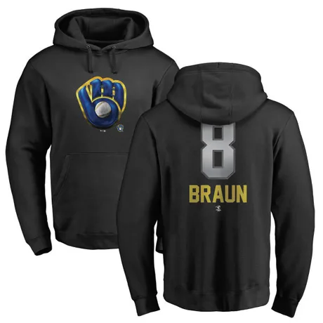 Youth Ryan Braun Black Midnight Mascot Pullover Hoodie