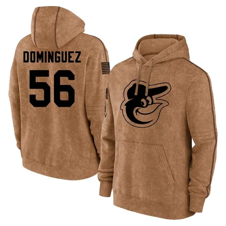 Youth Seranthony Dominguez Brown 2023 Salute to Service Club Pullover Hoodie