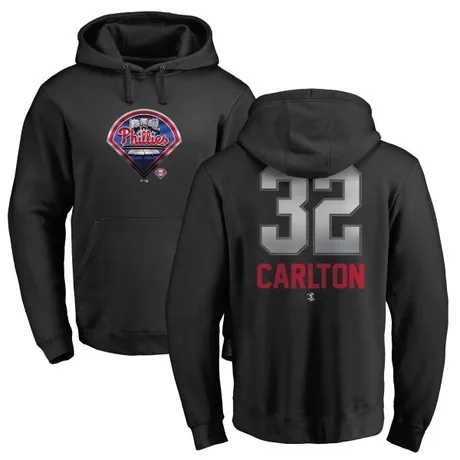 Youth Steve Carlton Black Midnight Mascot Pullover Hoodie