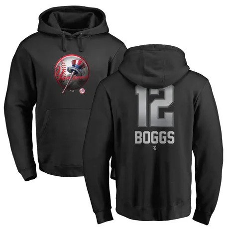 Youth Wade Boggs Black Midnight Mascot Pullover Hoodie
