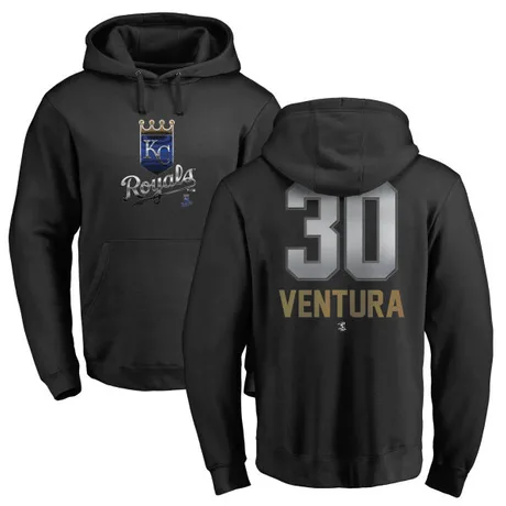 Youth Yordano Ventura Black Midnight Mascot Pullover Hoodie